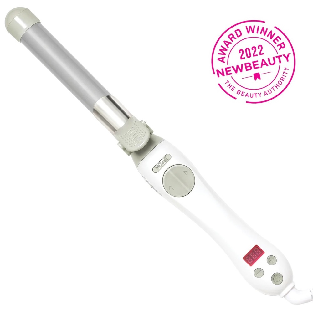 BEACHWAVER® S1 DUAL VOLTAGE WHITE ROTATING CURLING IRON - NWT